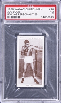 1938 W.A. & A.C. Churchman "Boxing Personalities" #26 Joe Louis - PSA NM 7